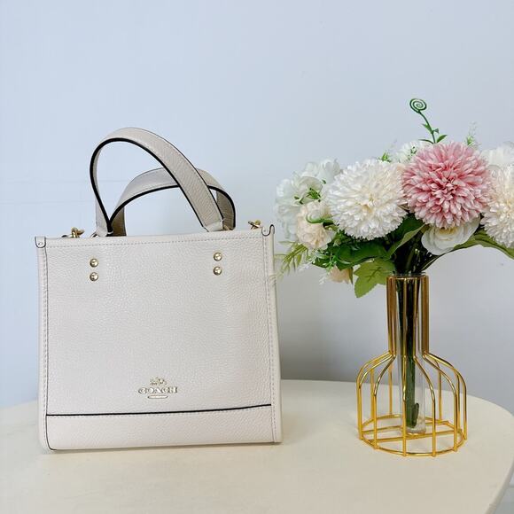 Coach CO971 Dempsey Tote 22 IN Chalk - Picture 2 of 6